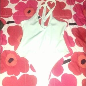 Aqua Halter Bodysuit